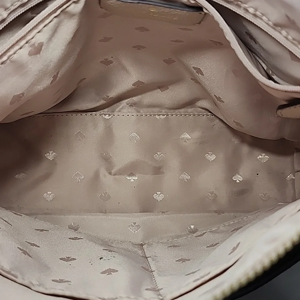 Kate Spade‎ Bailey Textured Leather Shoulder Bag Purse Handbag Beige